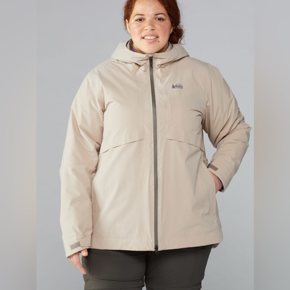REI Co-Op Norquest GTX Gore-Tex Insulated Ski Jacket Stone